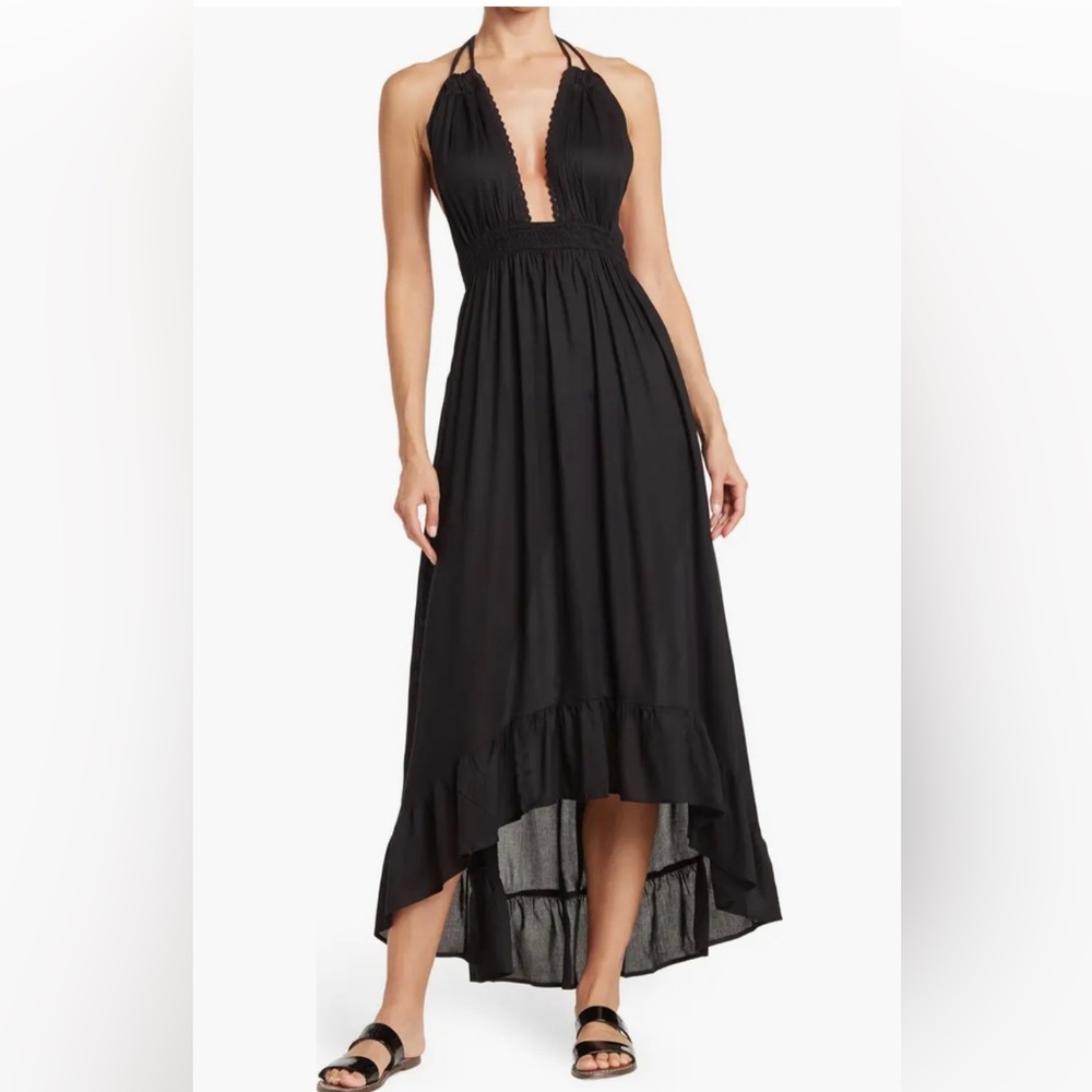 BOHO Gray Halter Dress
